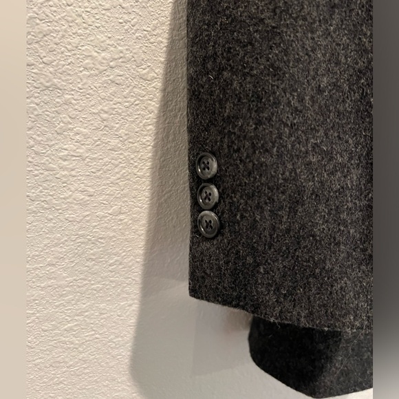 L.L. Bean Vintage Gray Wool 2 Button Blazer Classic Jacket Size 14 - Picture 3 of 7